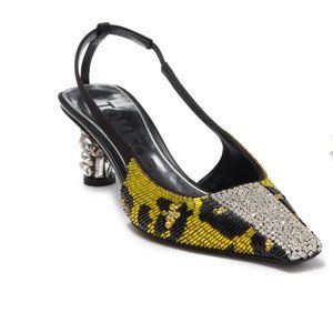 NWB TOM FORD Sequin & Beaded Slingback Kitten Heel Pump